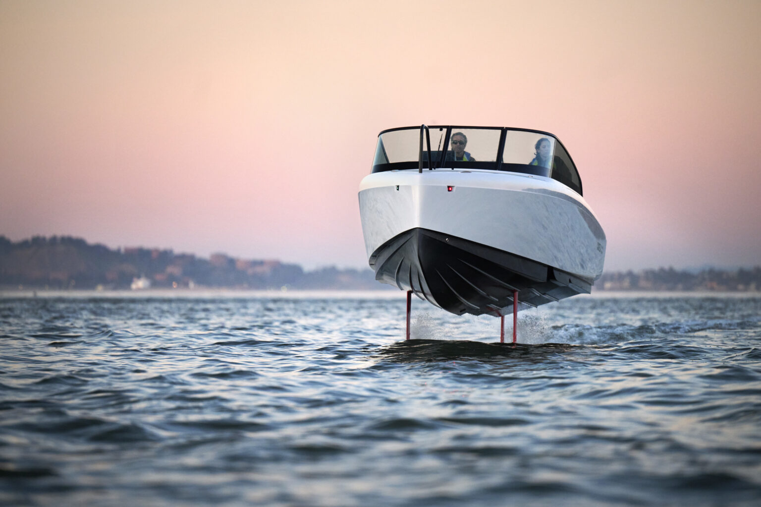 Swedish Candela continues to make waves in the marine industry Electric hydrofoil boat by Candela on water